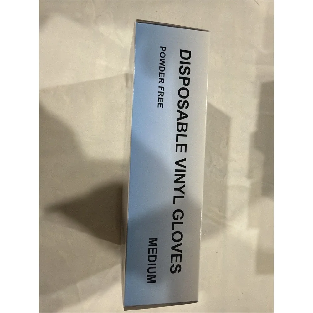 500 Medium Disposable Powder‎ Fret Vinyl Gloves. Lot Of 5 Boxes. 5 Boxes Of 100
